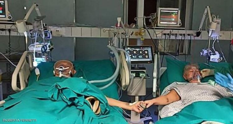 مصابان بالكورونا احتفلا بعيد زواجهما ال 50 في العناية المركزة