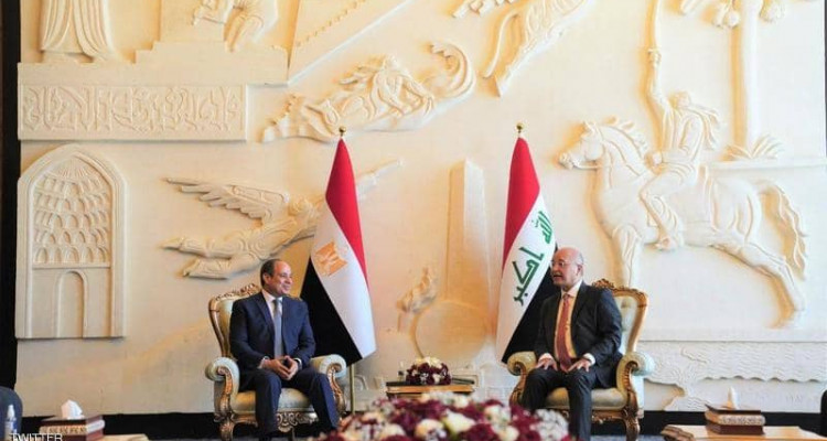 في زيارة تاريخية :  الرئيس المصري عبد الفتاح السيسي يصل الى بغداد