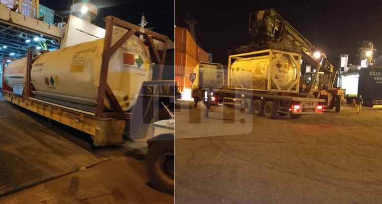 قادمة من مرسيليا:وصول سفينة محملة بصهاريج اكسجين ومعدات طبية الى ميناء رادس