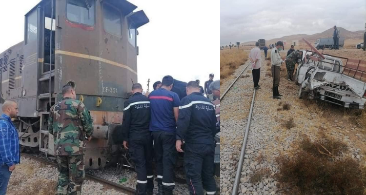 الكاف:  قطار يصطدم بشاحنة خفيفة