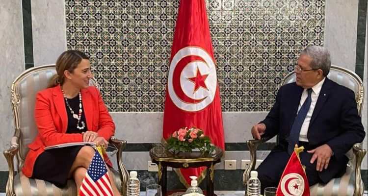 عثمان الجرندي يستقبل مساعدة وزير الخارجية الأمريكي لشؤون الشرق الأدنى