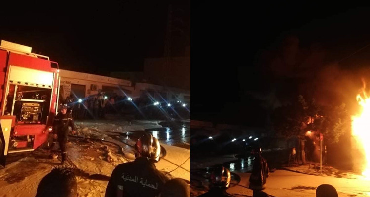 قابس : حريق بمحل بنزين بمعتمدية غنوش