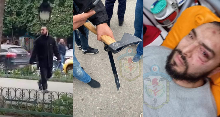 حاول الاعتداء على امنيين بساطور: القبض على منفذ هجوم وزارة الداخلية (صور)