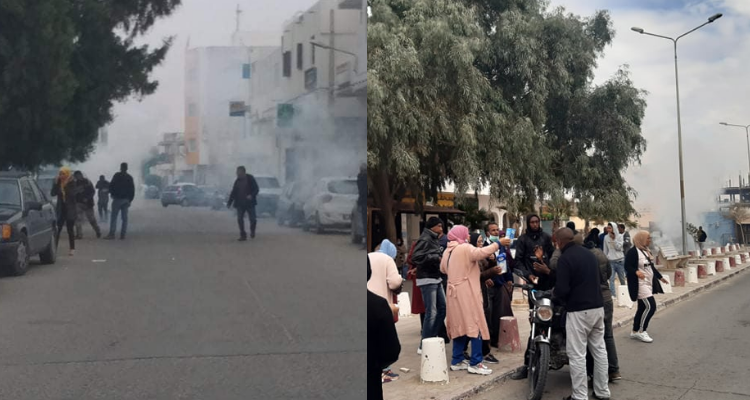 قبلي: الامن يستعمل الغاز المسيل للدموع لتفرقة المحتجين من عملة شركة البيئة