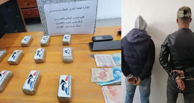 القصرين: ايقاف شخصين بحوزتهما 10 صفائح من ''الزطلة''