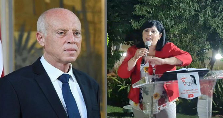 عبير موسي تتهم قيس سعيد بتشجيعه على العنف ضد حزبها 