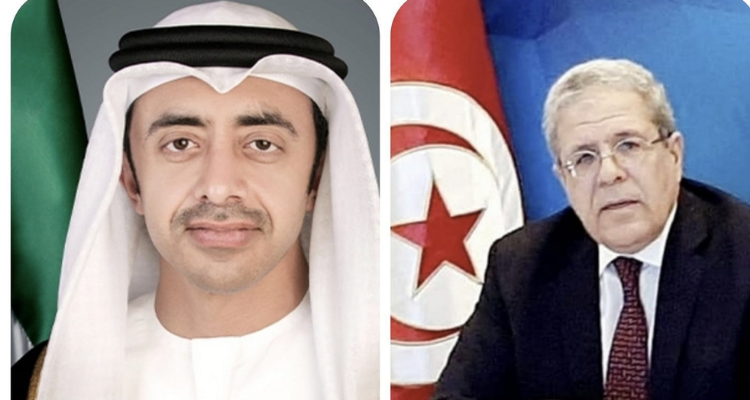 وزير الخارجية  يبحث مع نظيره الإماراتي سبل تجسيم المشاريع المبرمجة