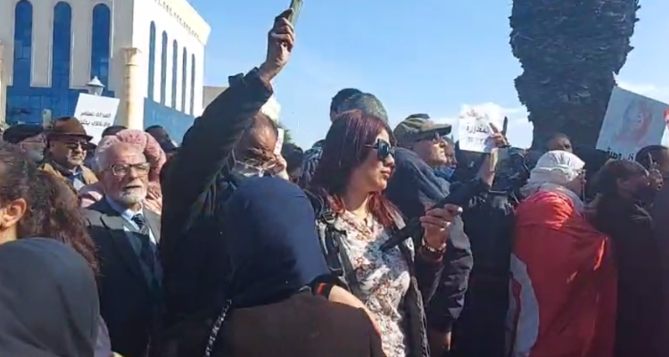 أنصار حراك "مواطنون ضد الإنقلاب" يحتجون في شارع محمد الخامس