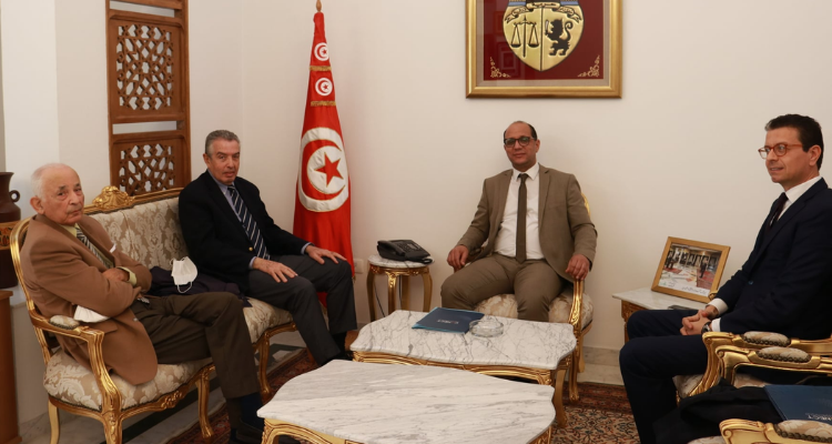 مالك الزاهي يلتقي رئيس كنفدرالية المؤسسات المواطنة التونسية