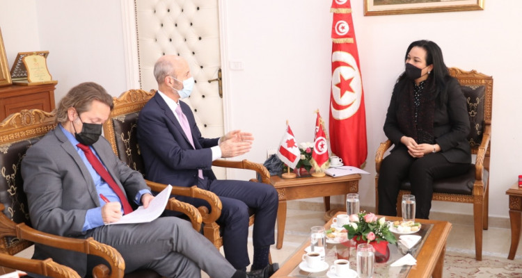 دعم التعاون الثنائي بين البلدين محور لقاء وزيرة المرأة وسفير كندا بتونس