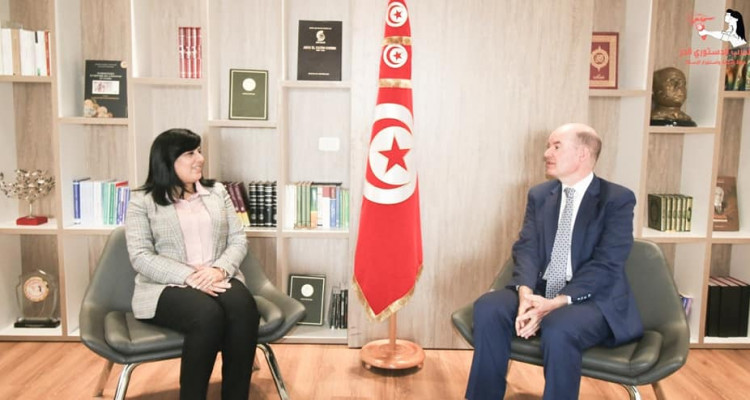 عبير موسي تستقبل سفير سويسرا بتونس