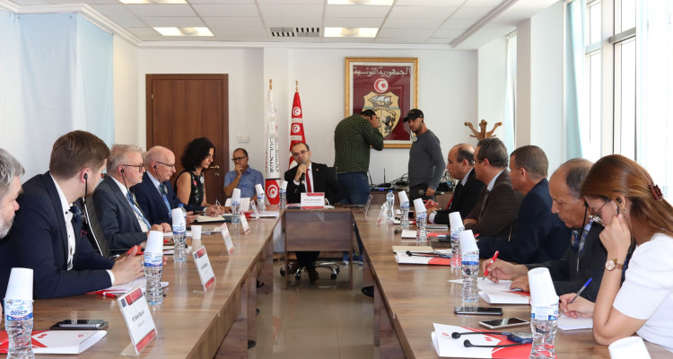 فاروق بوعسكر لوفد اوروبي: هيئة الانتخابات حريصة على تكريس مبادئ الاستقلالية  والنزاهة والشفافية