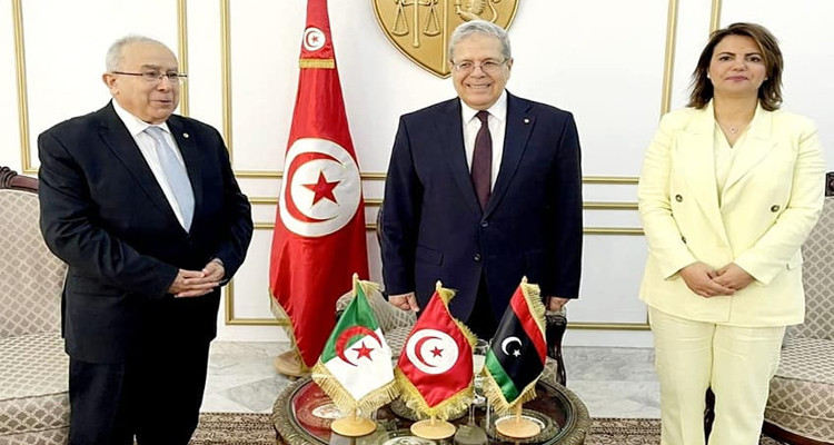 وصول رمطان لعمامرة ونجلاء المنقوش الى تونس