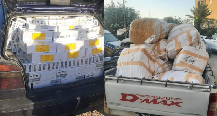حجز كميات من السجائر والملابس والأحذية المهربة بقيمة فاقت 400 ألف دينار