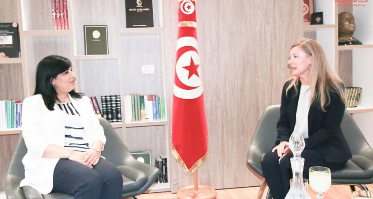 عبير موسي تستقبل سفيرة بريطانيا