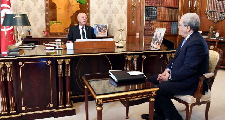 مشاركة التونسيين بالخارج في الاستفتاء محور لقاء سعيّد والجرندي