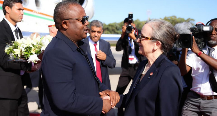 رئيسة الحكومة تستقبل رئيس جمهورية غينيا بيساو