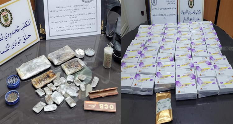 حلق الوادي: احباط محاولتي تهريب ''زطلة'' وآلة حشيش وأقراص ''سوبيتاكس''