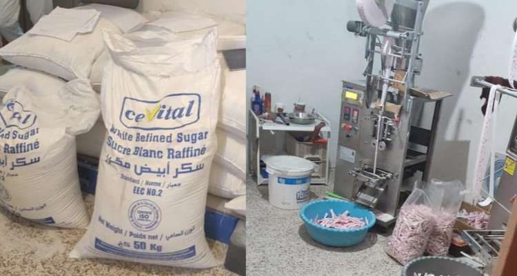 حجز أكثر من 1.5 طنا من السكر الصناعي لدى وحدتين صناعتين بوادي الليل