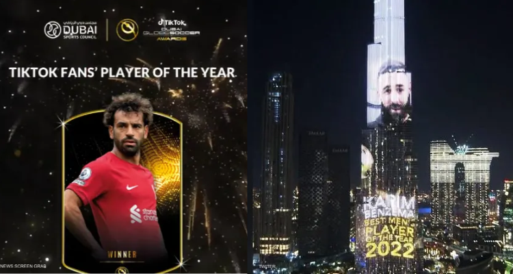 بنزيما يتوّج بجائزة''غلوب سوكر'' وصلاح أفضل لاعب في العالم بتصويت الجماهير