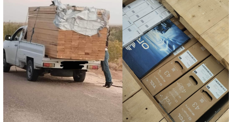 مدنين: حجز كمية من السجائر وأجهزة تلفاز على متن شاحنة