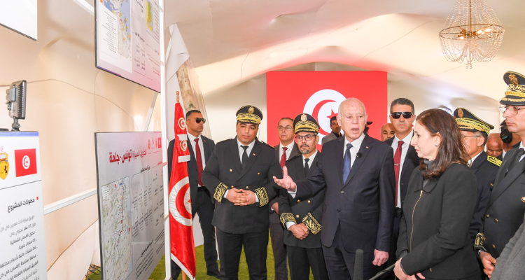 رئيس الجمهورية يعطي إشارة إنطلاق أشغال مشروع الطريق السيّارة تونس - جلمة