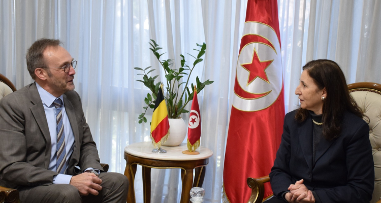 وزيرة التجهيز تتباحث مع سفير بلجيكا بتونس  مشاريع التعاون الثنائي في مجال البنية التحتية والسكن