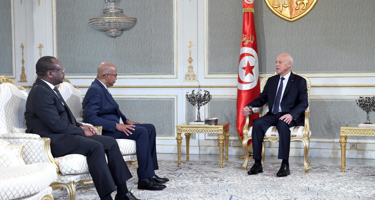 نتائج الدورة الأولى للانتخابات التشريعية محور لقاء سعيّد ووفد من الاتحاد الافريقي