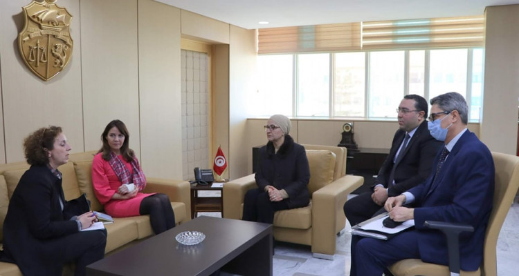 وزيرة العدل تستقبل رئيسة المكتب الإقليمي لمجلس أوروبا بتونس والأمينة العامة للجنة الأوروبية لفعالية العدالة