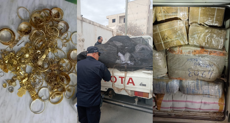 الحرس الديواني يحجز كميات هامة من البضائع المهربة بقيمة تفوق المليار