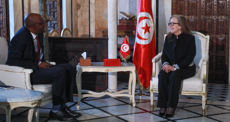 نجلاء بودن تلتقي المدير العام للوكالة الافريقية للتأمين التجاري