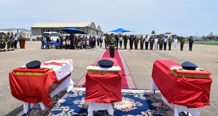 تأبين  ثلاثة عسكرين استشهدوا في حادثة سقوط مروحية بكاب سيراط