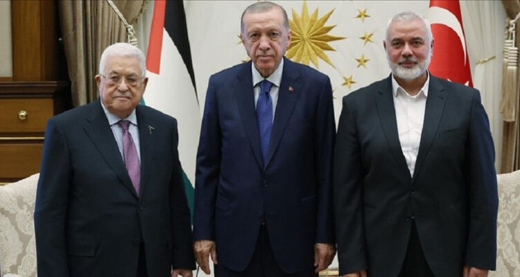 أردوغان يلتقي عباس وهنية في أنقرة