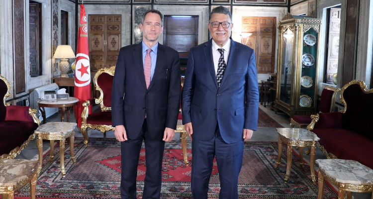 رئيس البرلمان يطلع سفير امريكا على مسار البناء في تونس