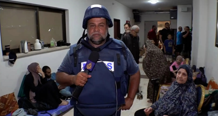 استشهاد زوجة وأبناء  الصحفي بقناة الجزيرة وائل الدحدوح في قصف اسر.ائيـ.لي