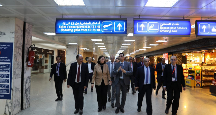 الوزيرة المكلفة بتسيير وزارة النقل تؤدي زيارة تفقّد الى مطار تونس قرطاج