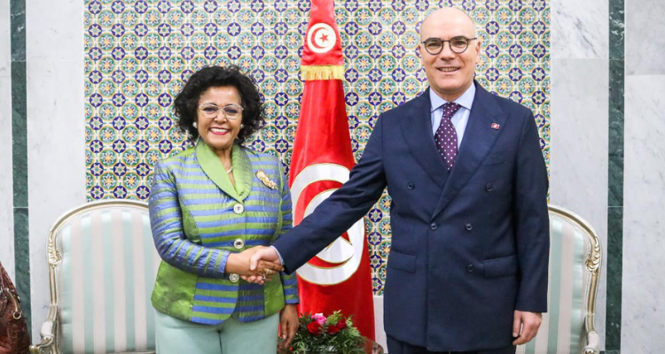 وزير الخارجية  يلتقي المديرة التنفيذية لوكالة الاتحاد الافريقي للتنمية