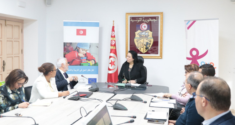 الاتفاق بين وزارة الاسرة ومكتب اليونيسيف بتونس على تجهيز 20 روضة عمومية دامجة