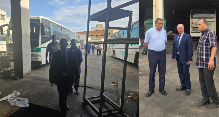 وزير النقل في زيارة غير معلنة إلى مستودع حافلات شركة النقل بين المدن والادارة الجهوية للوكالة الفنية للنقل البري ببنعروس