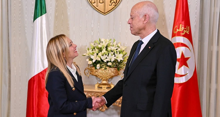 سعيّد يتلقى تهنئته من جورجيا ميلوني بمناسبة إعادة انتخابه رئيسا للجمهورية