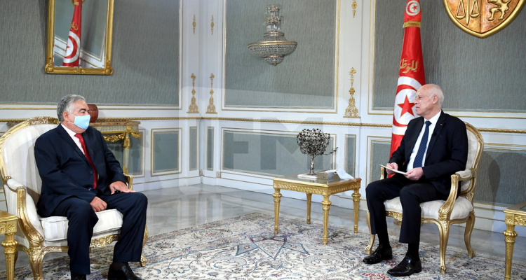 Kais Saied reçoit Ridha Chiheb Mekki