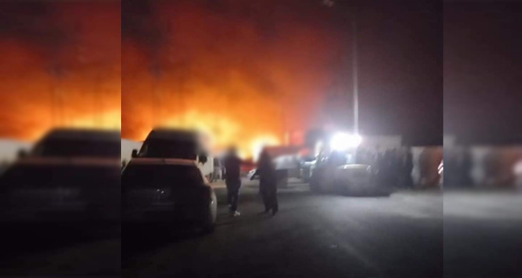 Incendie dans la zone industrielle de Jbel Ouest