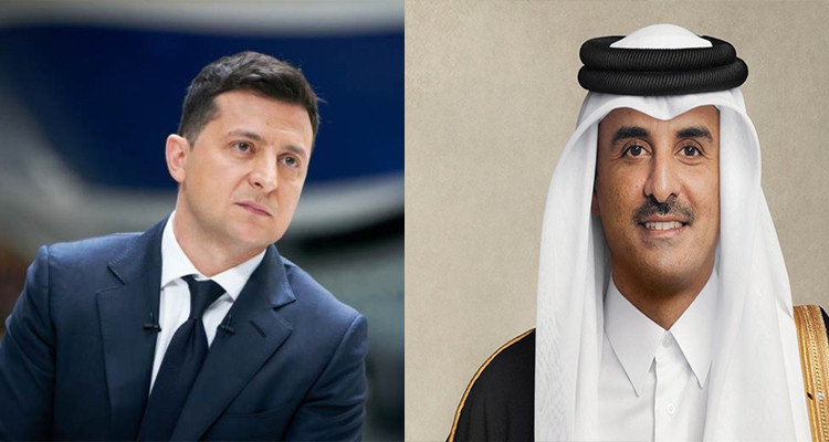 L’Emir du Qatar reçoit un appel téléphonique du président ukrainien