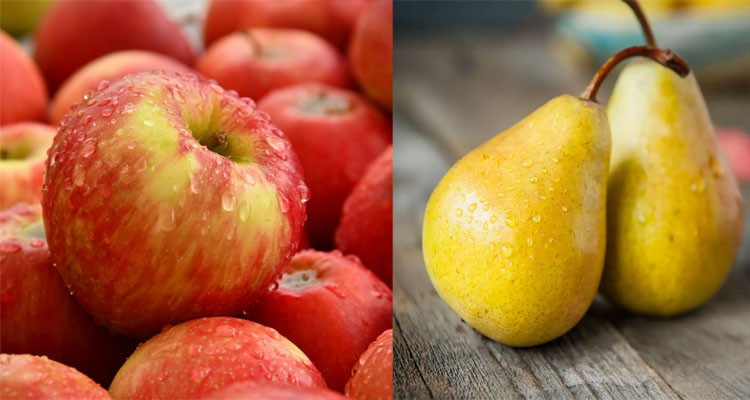 Saisie de pommes et de poires de contrebande