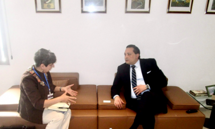 Visite de Harvard à Sciences Po Tunis au campus de l'Université Européenne. 