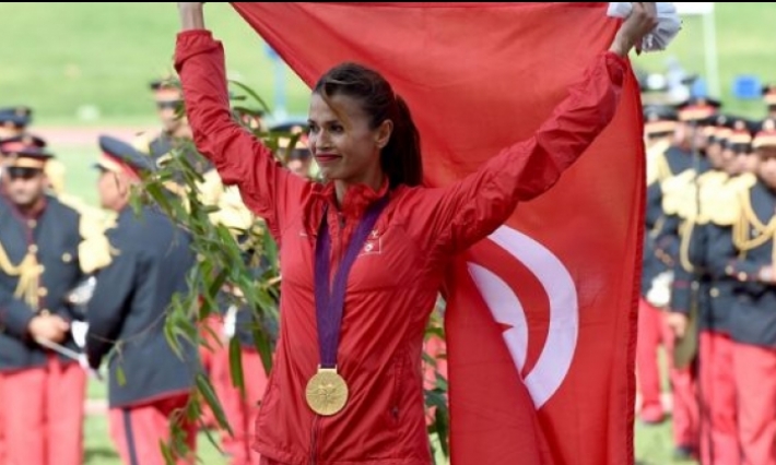 حبيبة الغريبي تتسلم في الدوحة ذهبية سباق 3000 متر موانع لبطولة العالم 2011