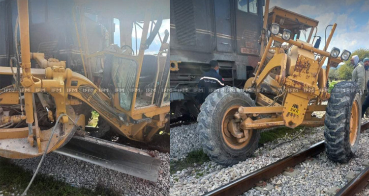 قرمبالية: وفاة شخص اثر اصطدام  قطار بآلة جارفة