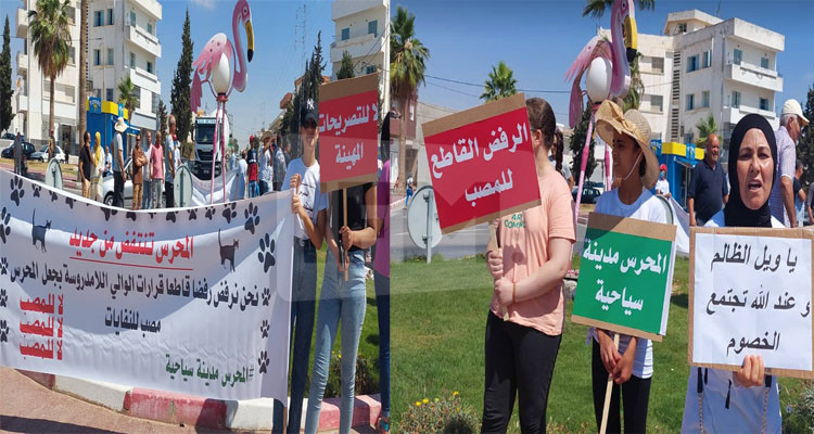 مسيرة في المحرس رفضا لإنشاء مصب نفايات بضيعة زروق