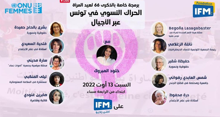 ''الحراك النسوي في تونس عبر الأجيال'' محور حلقة نقاش إذاعية من تنظيم ''فونداسيون إي أف آم''