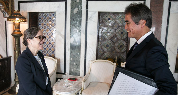 ماذا في لقاء رئيسة الحكومة بسفير اليابان بتونس؟